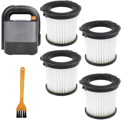 ECOMAID 4 Pack Replacement HEPA Filter Compatible with Worx Vacuum Cleaner, Washable and Reusable Filter for Worx WX030 WX035 WU030 WU035, Compare to Part# WA6077
