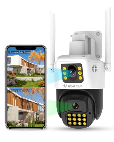 Image of VSTARCAM 3MP+3MP Security Cameras Wireless Outdoor, 2K Dual Camera, 360 Pan & Tilt, Custom Alarm Sound, Full Color Night Vision, 2-Way Audio, 2.4GHz WiFi, PIR Motion Sensor,Real Time Notifications