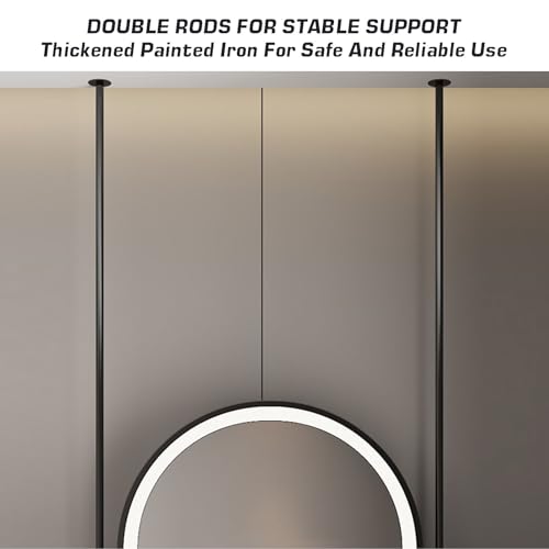 Miroir de plafond LED noir 50x80 cm dimmable 3 couleurs - 5