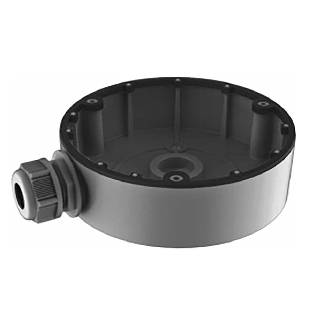 DS1280ZJ-DM8 Aluminum Alloy Junction Box for Dome Cameras - Waterproof with Dual Inlet Design (Dark)