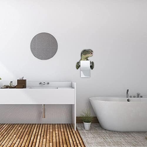 Chiyyak Toilet Roll Holder, Dinosaur Decor, Wall Toilet Paper Holder, Towel Holder, Roll Holder for Bathroom Toilet Kitchen