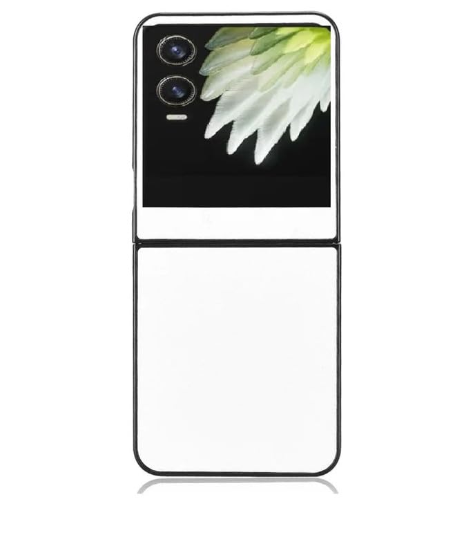 Image of SkyTree Tecno Phantom V Flip 2 5G, Back Case Cover Hard Polycarbonate Lightweight Case Full Body Protective Back Cover Case for Tecno Phantom V Flip 2 5G - White Texture