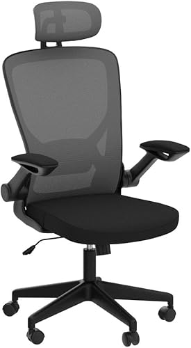 Miniatura 5 de Ergonomic Office Chair KERDOM Breathable Mesh Desk Chair Lumbar Support Computer Chair with Headrest and Flip-up Arms Swivel Task Chair Adjustable