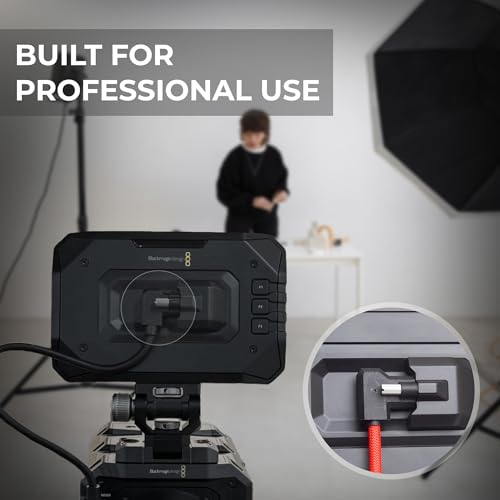 Image of XLCS Locking EVF Cable for Blackmagic Pyxis and URSA Cine 12K - USB-C 3.1 /3.2-20Gbps - 100W Power - Secure Lock - High-Speed Pyxis Monitor Cable - Durable and Reliable (80cm (32 inch) - RED)