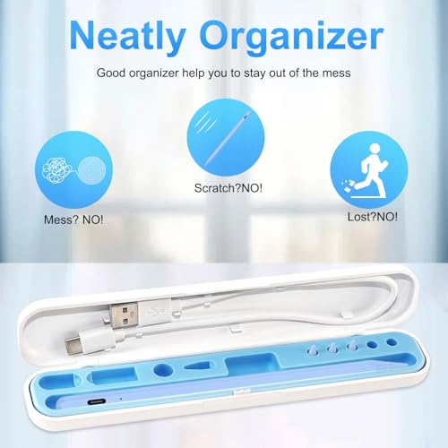 Image of Stylus Pen for iPad Apple: Fast Charge for Pencil Apple Pen with Palm Rejection Tilt Sensitivity - Pen for iPad 10 /9 /8 /7 /6, iPad Pro 12.9 inch /11 inch /13 inch M4, iPad-mini 6 /5, iPad-Air 5 /4 /3 /M2 Blue