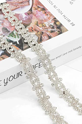 Rhinestone Belt Sliver Sparkly Crystal Dimonad Belt For Women Dresses Wedding Dress Bridal Belt Sliver Loop #TOP1
