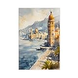 QOYVG Mumbai Aquarellgemälde, Mumbai City Poster, Indien, 