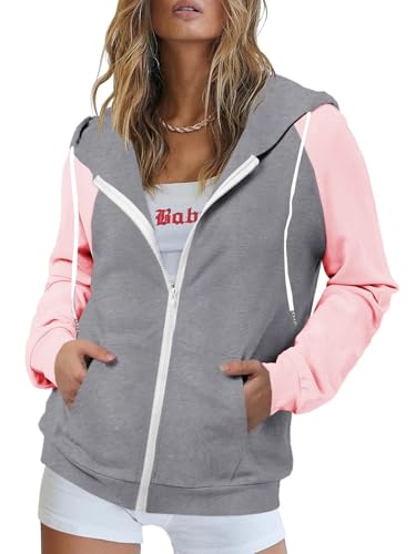 Eniloyal Sweatjacke Damen mit Kapuze Sweatshirt Jacke Kapuzenjacke Hoodie...