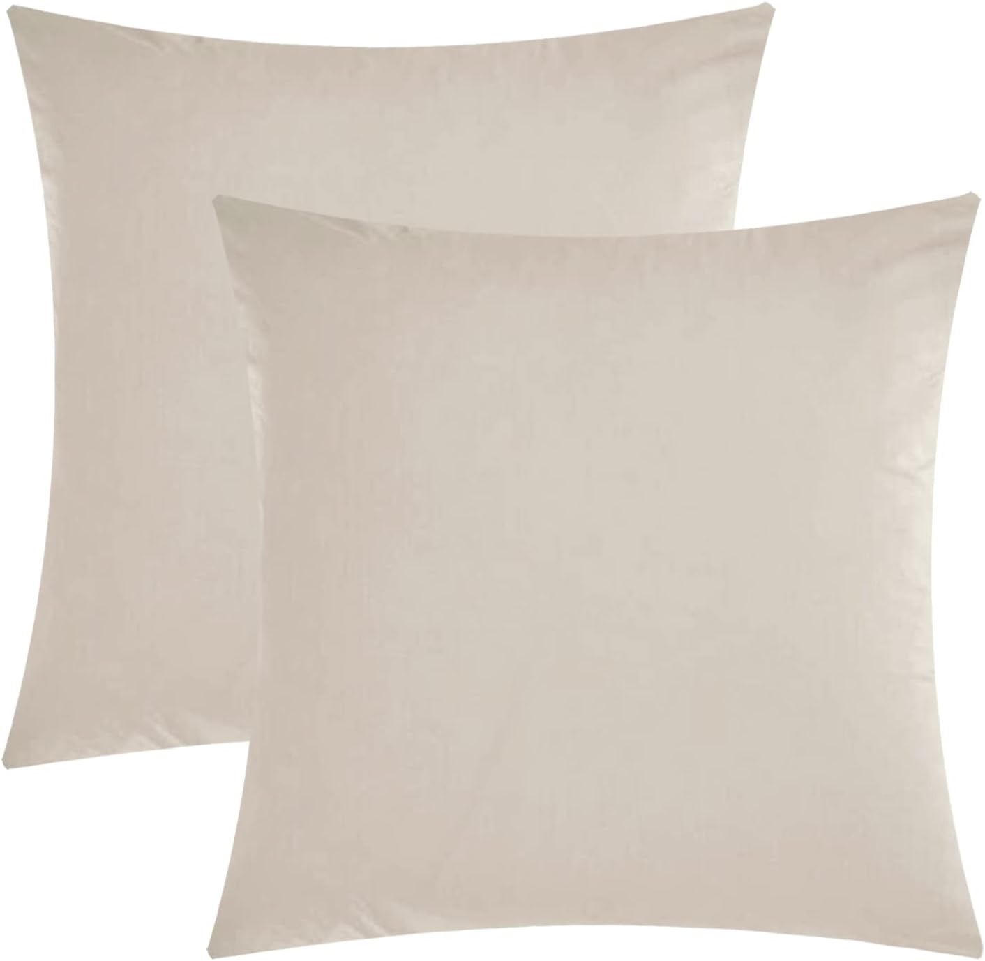 Set of 2 Luxton European Pillowcases Linen Color, Solid Plain Linen