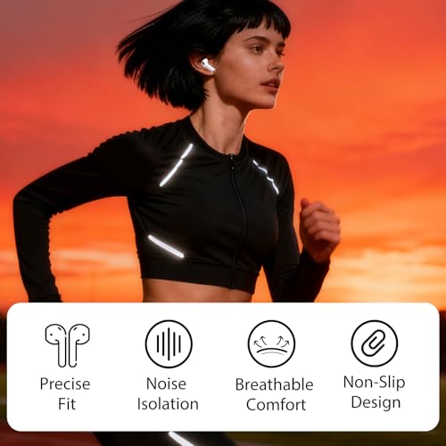 Adhiper 5 Pairs Silicone Ear Tips for AirPods Pro 3(2025) [New Cleaning Pen] with Dust Filter Eartips Accessories Compatible with AirPods Pro 3rd Generation(White) - Image 4