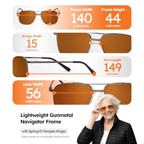 Image of NoIR Blue Blocker Sunglasses, Lightweight Glasses with Full UV Protection, Wrap-around Design for Active Lifestyles, Macular Degeneration Relief, Low Vision and Everyday Use, 67 54
