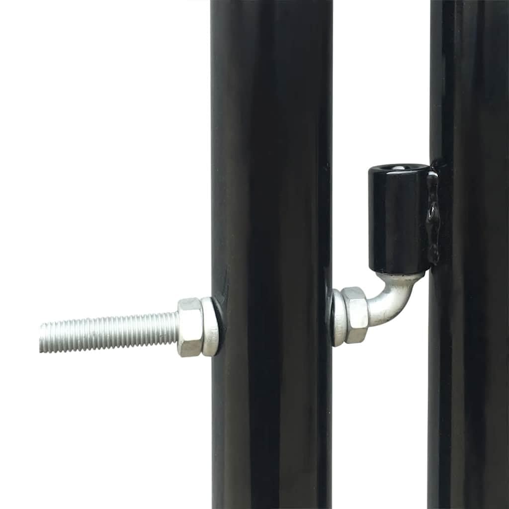 vidaXL Puerta de Valla Individual Negra de 100x200 cm