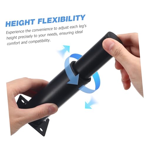Meubles Réglables Acier Noir Pied de Lit Canapé Table Support Stable - 4