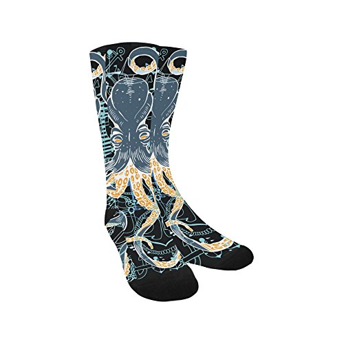 Artsadd Unique Debora Custom Hosiery Knee-High Socks Leg Warmers For Unisex With Octopus And Anchors #TOP14