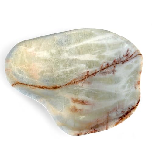 Centro de mesa de ónice difuminado cuenco bandeja decorativa de 23 cm 4