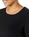 Amazon Essentials Women's Lightweight Long-Sleeve Cable Crewneck Sweater (Available in Plus Size), Black, Medium