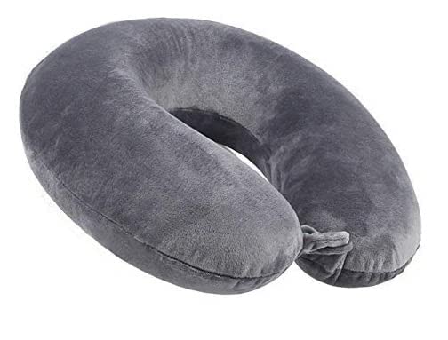 SWARG HOMES Super Comfy Premium Neck Pillow for Travel | Rest Cushion for Travel in Flight | Car | Train | Airplane | Relief Sleeping for Men and Women | Cervical Support | Comfort in Neck at Office and Home [Grey]-image-41
