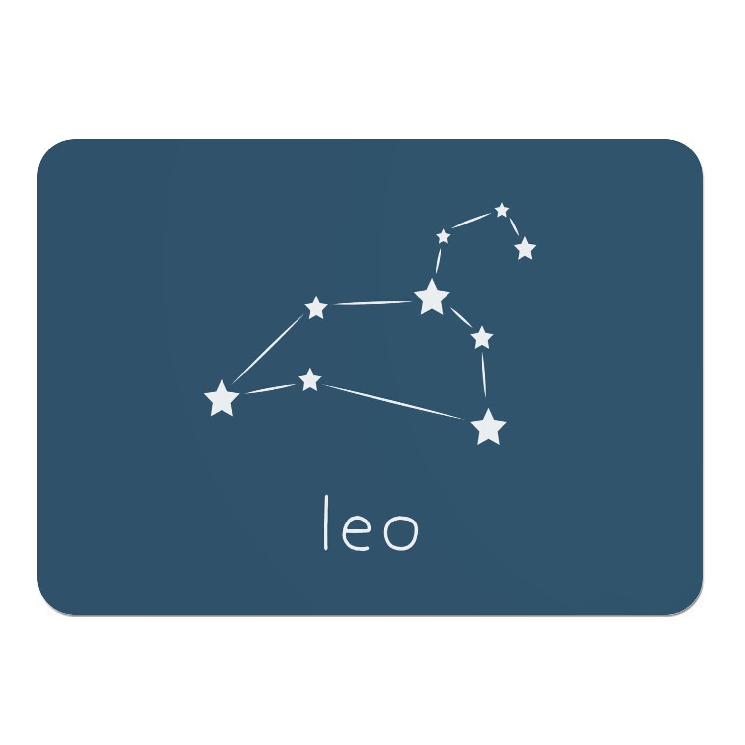 Sets de table bleu en liège constellation Leo grand format astrologie pour salle à manger