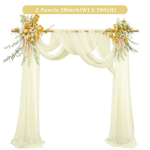 Tela translúcida para arco de boda 2 paneles 28"x19ft miniatura 5