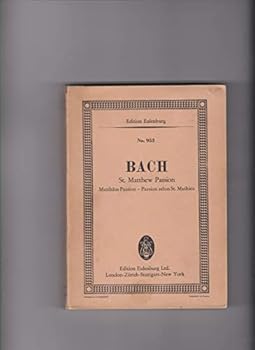 Paperback No. 953 Bach, Matthaus passion, Passion Selon st. mathieu, st. Matthew Passion [German] Book
