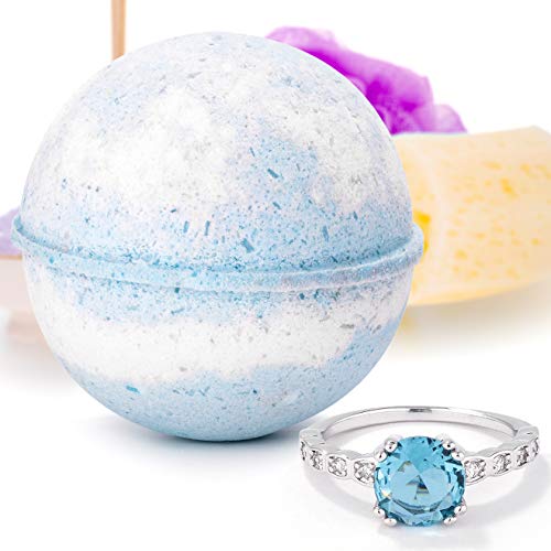 Bauble Bomb's Jewelry Surprise Deluxe X Large 9 oz Bath Bombs Fizzies Made in USA, Cruelty Free! (Cotton Blossom, 8)