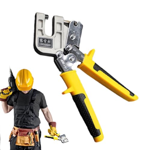 Herramienta de crimpado de canalones - Abrazadera para perforar pasadores metálicos, mangos para alicates de engarce para espárragos | Alicates para doblar, pinza de perforación para pasadores con