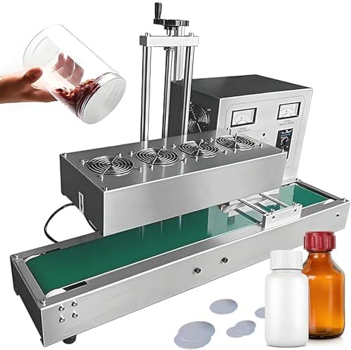 Automatic Aluminum Foil Sealing Machine - 2200W Electromagnetic Induction Sealer for Plastic Bottles, Height Adjustable 20-300mm, Ideal for Food Packaging, Fast & Efficient