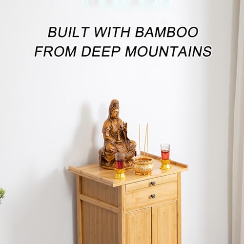 Table d'autel de méditation compacte pour centraliser vos rituels zen de 60cm - 5