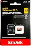 MicroSDXC 128GB SanDisk SDSQXCD-128G-GN6MA Extreme PRO C'est le cas. 200MB/s W: 90MB/s UHS-I U3 V30 4K Ultra HD A2 Compatible avec SD Adaptateur inclus