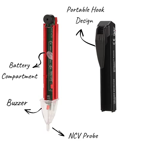 Mr. Pen- Voltage Tester, Electrical Tester, Non Contact Voltage Tester Electric Tester Pen, Voltage Detector, Electrical Testers, Voltage Tester Pen, Electricity Tester, Power Tester 60V to 1000V AC