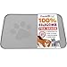 iPrimio Large Cat Feeding Mat with Paw Logo. Premium FDA Silicone (Gray - 22" X 14") Perfect Size. Hygienic and Safe for Allergic Cats. Dishwasher Safe. Aniti Spill Edge. No Slip.