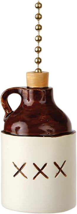Clementine Design Moonshine Jug Ceiling Fan Pull Chain Light Decorative Extension