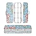 EtherSpher Stained Glass Blooming Rose Floral Designed Clear Pencils Box 2 Layer Transparent Pens Case Boxes For Stationery With Snap And Lid