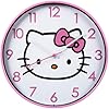 Hobby Lobby Hello Kitty Wall Clock, 9.75 Inches, Round, Pink Border & Numbers, Clear Panel, Plastic