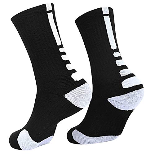 Xuanf Elite Basketball Socks, Cushioned Athletic Sports Crew Socks For Men & Women (4Pairs Multicolor-2) #TOP3