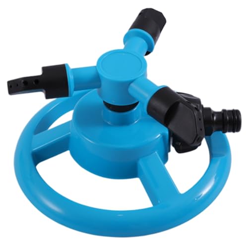 Rociadores para el Patio 3 Brazos césped rociador 360 ° giratriz de jardín giratrizas automáticas rociador de Agua Sistema de riego Azul