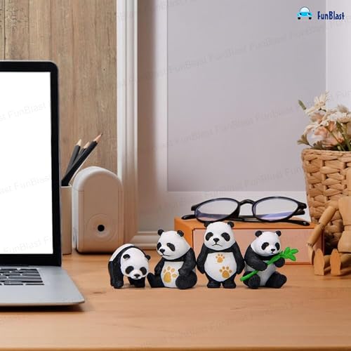 Image of FunBlast Panda Miniature Figurines - Decorative Showpiece, Gift for Him /Her, Diwali Deepwali New Year Home Decor, Bedroom, Living Room, Office, Table, Car Dashboard (Style-D)