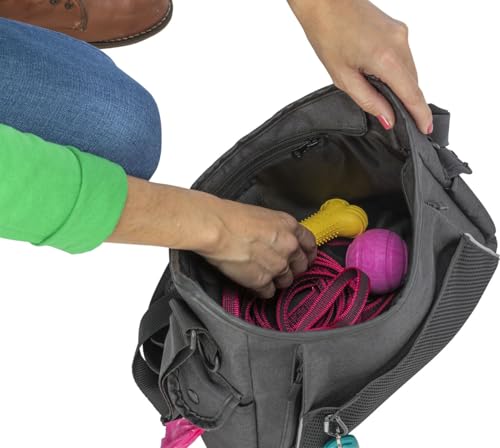 Trixie Gassi- und Leckerli-Tasche, 34 × 29 × 9 cm, anthrazit