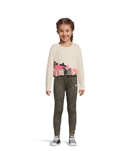Image of Under Armour Girls' 2-piece Long Sleeve Tee and Leggings Set, Soft & Comfortable
