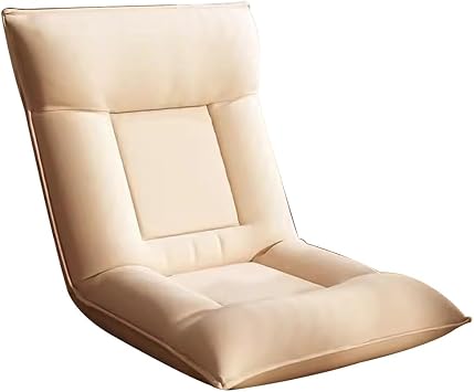 KITCISSL Recliner Chair Window Lazy Lounge Chairs Single Sofa Foldable Seat, Folding Lawn Chairs Reclining Living Room Lounge Chairs Adjustable Backrest Chair for Bedroom, Living Room Color Beige