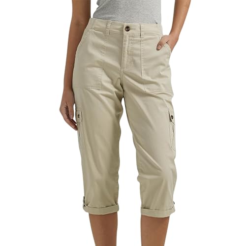Cargo Capris for Women High Waisted Straight Leg Twill Capri Pants 2025 Summer Casual Cropped Pants with Pockets2