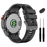 HVBIHRJIP Correa de reloj Fenix 7X 6X Pro 5X Plus de 26 mm, correa de silicona suave, para Enduro 2/Descent MK2i /MK3i 51mm/Tactix 7Pro/Epix Pro 51mm