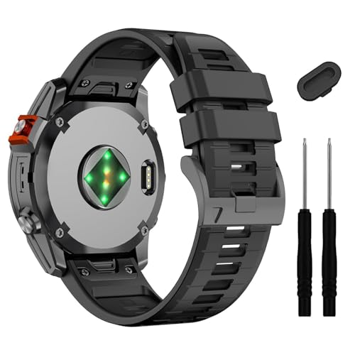 Bracelet silicone 26mm pour Enduro 2 et Epix 51mm, sangle souple et résistante pour le sport