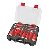 Juego de círculo de perforación para azulejos,Alta precisión con estuche de almacenamiento - Cerámica Y Azulejos Sierra de agujeros,Para Propietarios Fontaneros Amantes Renovación Casa