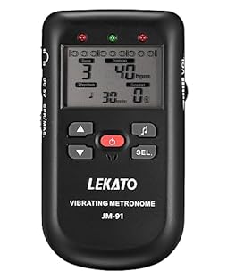 Essential Rhythm Tool: LEKATO vibrating metronome with a tempo range of 40 to 260 beats/minute, nine different beats, and nine rhythm patterns, this metronome covers all the essential needs for developing rhythm skills in any music genre Clear And Ve...