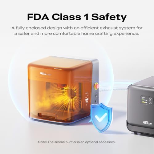 Creality Falcon A1C 5W Mini Laser Engraver, Class 1 AI Desktop Laser Engraving Machine with Auto Focus, Smart Camera, Support 3 Laser Heads Interchange, 15,000 mm/min Speed, Works with 300+ Materials by Creality - Used condition - Image 7