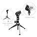 pyle Tripod Microphone Stand-Adjustable Height 4.7'' to 8.7'' Inch High with Heavy Duty Clutch Support Weight 5 Lbs. -Ideal for Recording Podcast or Desktop Application PMKSDT25, Black