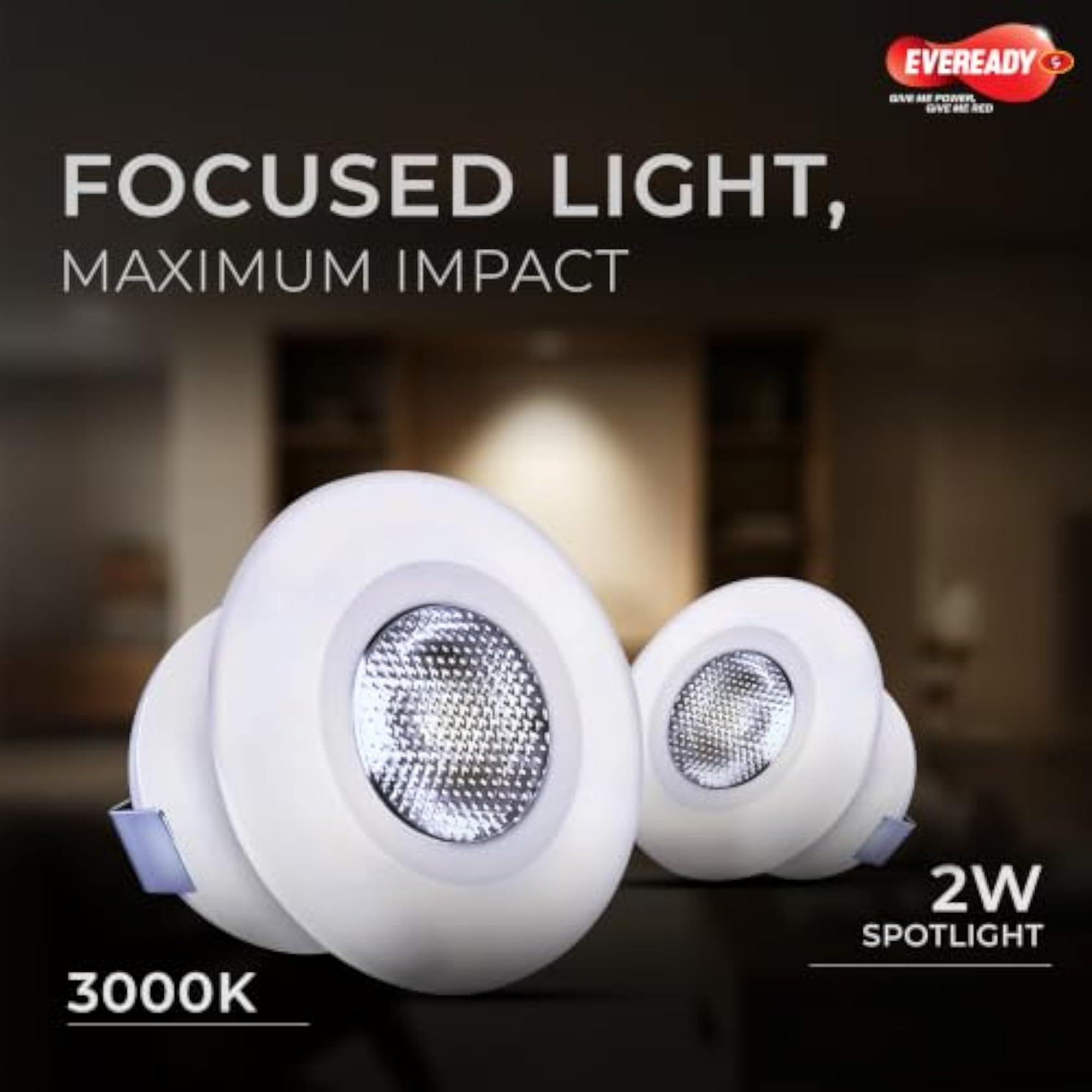 2W LED Spot Light, Warm White (3000K)