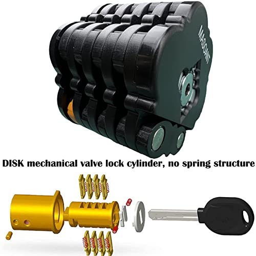 Masoant Compact Folding Bike Lock Lightweight High Security Bicycle Lock,Heavy Duty Anti Theft Bike Chain Lock With 3 Keys,Mounting Bracket 79Cm,30Inch #TOP4