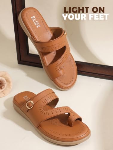 Image of Extra Soft Women's Comfortable Highcushioned Doctor Slippers|Flip-Flops Fashionable Casual & Stylish|Lightweight & Breathable Chappals|Outdoor Sandals Ladies&GirlsBB946